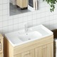 vidaXL Kupaonski umivaonik bijeli 100x48x23 cm pravokutni keramički