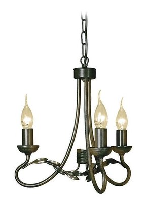 ELSTEAD OV3-BLK-GOLD | Olivia-EL Elstead luster svjetiljka 3x E14 antik crno