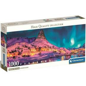 Šarena zimska noć 1000 komada HQC panorama puzzle 98x33cm - Clementoni