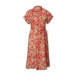 JDY Košulja haljina 'CAMILLE' smeđa / svijetlosmeđa / jarko crvena