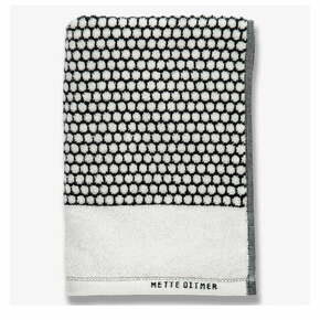 Crno-bijeli pamučni ručnik 50x100 cm Grid - Mette Ditmer Denmark