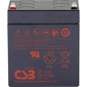 CSB Battery GP 1245 Standby USV GP1245F1 olovni akumulator 12 V 4.5 Ah olovno-koprenasti (Š x V x D) 93 x 108 x 70 mm plosnati priključak 4.8 mm