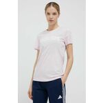 ADIDAS SPORTSWEAR Tehnička sportska majica 'Essentials Logo' roza / bijela