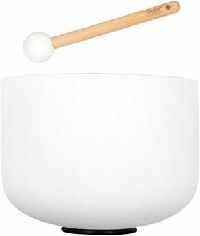 Sela 10" Crystal Singing Bowl Frosted 432 Hz G incl. 1 Wood Mallet