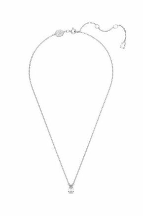 Ogrlica Swarovski - srebrna. Ogrlica z kolekcije Swarovski. Model s ukrasnim privjeskom izrađen od lančića.