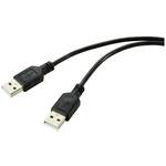Renkforce USB kabel USB 2.0 USB-A utikač, USB-A utikač 1.00 m crna PVC obloga RF-5771508