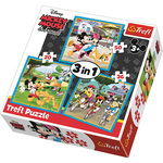 Mickey Mouse i prijatelji 3u1 puzzle - Trefl
