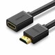 HDMI muški na HDMI ženski kabel UGREEN HD107, FullHD, 3D, 1m (crni) (paket od 5 komada)