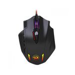 Redragon M908 Impact gaming miš, laserski/optički, žični, 12400 dpi/6200 dpi, 30G, 1ms, 1000 Hz, crni/zlatni