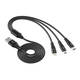 USB kabel Vipfan X16 3w1 USB-C/Lightning/Micro 66W 3.5A (czarny)