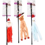Flamingo božična mačja igrača - štap za pecanje 1 komad