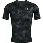Under Armour UA HG Armour Printed Short Sleeve Black/White M Majica za fitnes