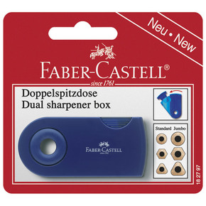 Šiljilo pvc s pvc kutijom 2rupe Faber Castell 182797 sortirano blister