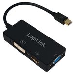 LOGILINK Mini DisplayPort VGA/D-Sub + HDMI + DVI-D transformator Crno 10cm CV0110