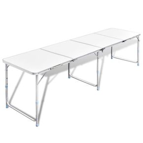 VidaXL Sklopivi stol za kampiranje prilagodive visine aluminijski