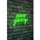 Ukrasna plastična LED rasvjeta, Never Give Up - Green