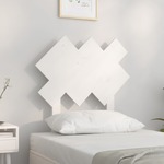 Uzglavlje za krevet Bijela 72,5x3x81 cm od masivne borovine