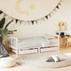 Okvir za dječji krevet s ladicama bijeli 80x160 cm od borovine