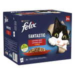 Felix hrana za mačke Fantastic piletina, govedina, zec, janjetina u želeu, 4 (24x85 g)