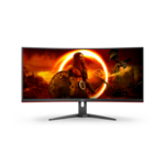 AOC CU34G2XE monitor, VA, 34", 21:9, 3440x1440, 144Hz, pivot, HDMI, Display port