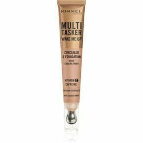 Rimmel Multi-Tasker Wake Me Up tekući puder i korektor za sjaj lica nijansa 45 Classic Ivory 20 ml