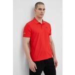 Polo majica Helly Hansen za muškarce, boja: crvena, s tiskom - crvena. Polo majica iz kolekcije Helly Hansen izrađena od tanke, elastične pletenine. Materijal optimalne elastičnosti jamči potpunu slobodu kretanja.
