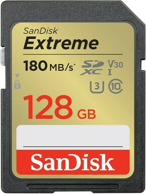 Extreme SDXC 128GB 180/90 MB/s V30 UHS-1 U