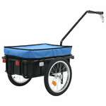 Prikolica za bicikl / ručna kolica 155x60x83 cm čelična plava