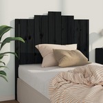 Uzglavlje za krevet crno 106 x 4 x 110 cm od masivne borovine