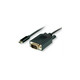 Roline VALUE USB-C - VGA kabel, M/M, 1.0m, crni 11.99.5820-10