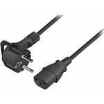 Transmedia Schuko plug flat to C13 jack 2,5m