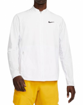 Muška sportski pulover Nike Court Advantage Packable Jacket - white/black