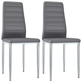 VidaXL Blagovaonske stolice od umjetne kože 2 kom sive