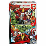 2-Puzzle Set The Avengers Super Heroes 48 Pieces 28 x 20 cm