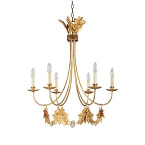 ELSTEAD FB-SWEET-OLIVE6 | Sweet-EL Elstead luster svjetiljka ručno bojano 6x E14 antik zlato