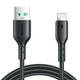 Kabel za punjenje bljeskalice USB na Lightning Joyroom SA26-AL3/ 3A / 1m (crni)