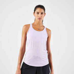 Majica bez rukava Kiprun Run 500 Comfort bešavna ženska svijetloljubičasta
