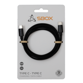 Sbox KABEL USB 3.0 TYPE C -&gt; USB 3.0 TYPE C M/M 1M Crni - 60W