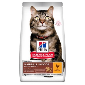 Hill's Science Plan Mature Adult 7+ Hairball Indoor suha hrana za mačke 1