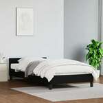 vidaXL Okvir za krevet s uzglavljem crni 80 x 200 cm od umjetne kože