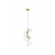 NOVA LUCE 9028860 | Odillia Nova Luce visilice svjetiljka s mogućnošću skraćivanja kabla 6x G9 zlato mat, opal