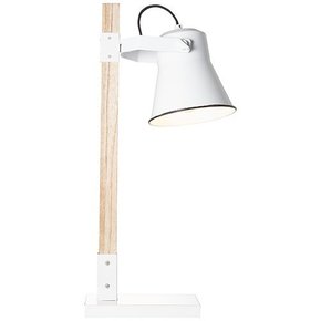 BRILLIANT 82149/05 | Plow Brilliant stolna svjetiljka 55cm s prekidačem elementi koji se mogu okretati 1x E27 bijelo