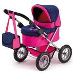 Trendy pink-plava kolica za bebe 67x41x67cm