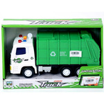Zeleni kamion za odvoz smeća sa svijetlom