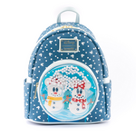 Loungefly Disney Snowman Minnie Mickey Snow Globe Mini ruksak