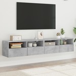 vidaXL Zidni TV ormarići 2 kom siva boja betona 80 x 30 x 30 cm drveni