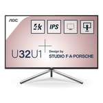 AOC U32U1 monitor, IPS, 31.5"/32", 16:9, 3840x2160, pivot, USB-C, HDMI, Display port, USB