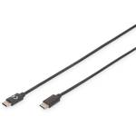 Digitus USB kabel USB 2.0 USB-C™ utikač, USB-C™ utikač 3.00 m crna fleksibilan, zaštićen s folijom, pletena zaštita, sa zaštitom, dvostruko zaštićen, s USB