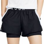 Under Armour Women's UA Play Up 2-in-1 Shorts Black/White M Fitness hlače
