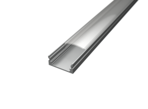 Aluminijski profil NADGRADNI 8mm x 17.1mm - 2m - prozirni pokrov